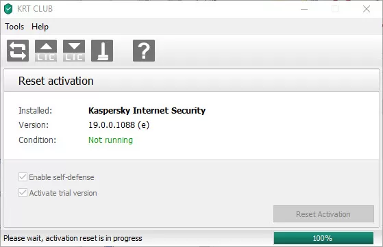 Kaspersky Reset Trial 5.1.0.41 Final | KRT CLUB 3.1.0.29 ATB Final Portable (32Bit/64Bit) ฟรี